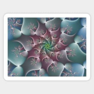 Floral Whirlpool Fractal Sticker